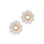Pearl Flower Gold Shoe Clips