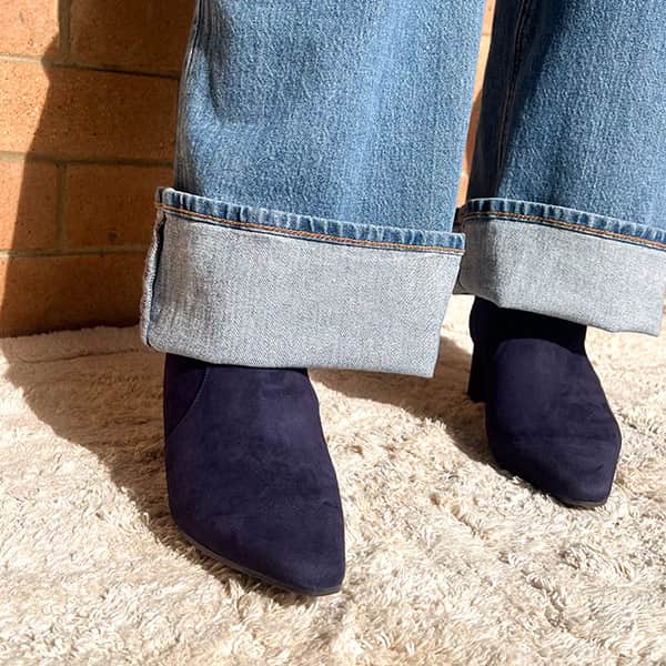 Arosa Navy | Suede Ankle Boot