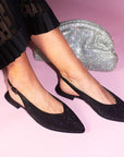 Palma Black | Crystal Embellished Slingback