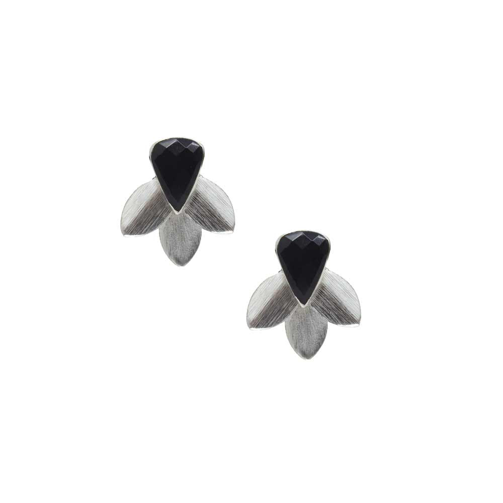 Azzure Elegance Earrings | Silver/Black