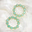 Chromatic Circle Stud | Gold and Aqua