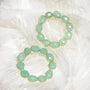 Chromatic Circle Stud | Gold and Aqua