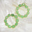 Chromatic Circle Stud | Gold and Grass Green