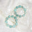 Chromatic Circle Stud | Silver and Seafoam
