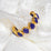Gemstone Cuff | Gold and Cobalt Blue