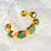 Gemstone Cuff | Gold and Green