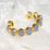 Gemstone Cuff | Gold and Light Blue