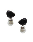 Lustre Luxe | Silver & Black Earring