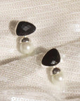 Lustre Luxe | Silver & Black Earring
