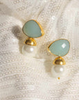 Lustre Luxe | Gold & Blue Earring