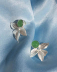 Clover Leaf | Silver & Green Earring