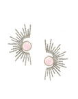 Sunburst Floral | Silver and Pink Earrings