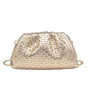 Tate Gold | Woven Pouch Clutch