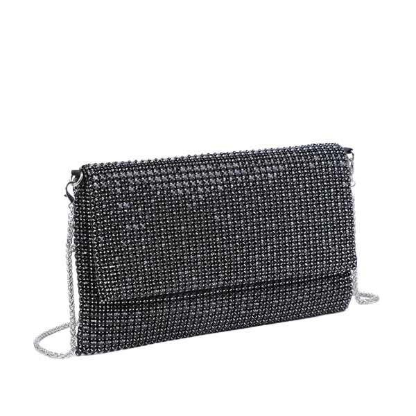 Vivi Black | Rhinestone clutch