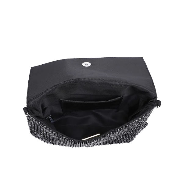 Vivi Black | Rhinestone clutch