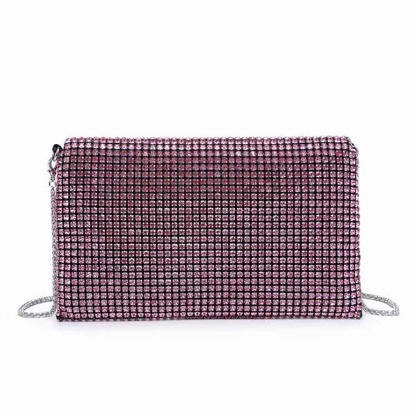 Urban-Expressions-Vivi-Pink-Rhinestone -Clutch