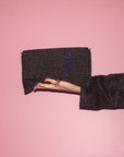 Vivi Black | Rhinestone clutch