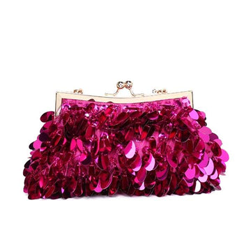 Urban Expressions Ariana Pink Sequin Evening Clutch Bag