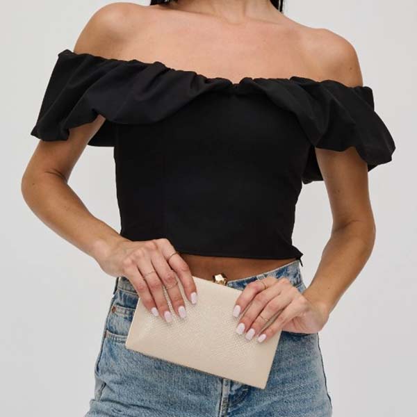 Urban Expressions Rosa Beige Evening Clutch Bag