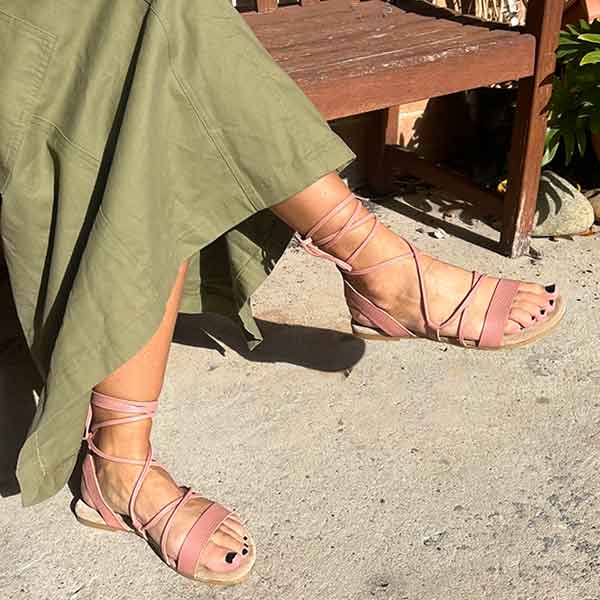 Blush gladiator sales sandals