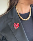 Hot Heart | Red Brooch