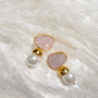 Lustre Luxe Earring | Gold with Pink