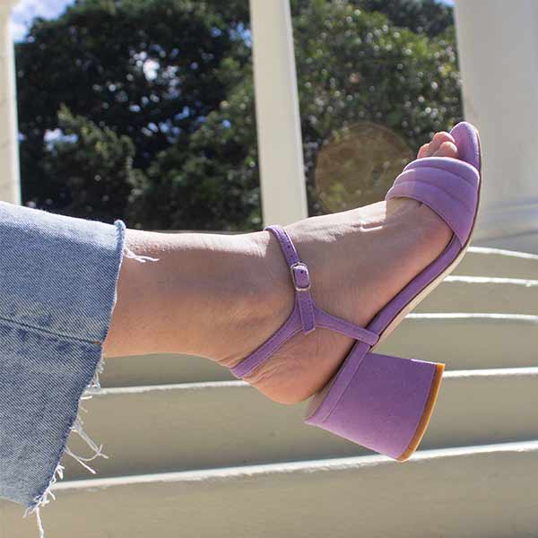 Lilac suede sale heels