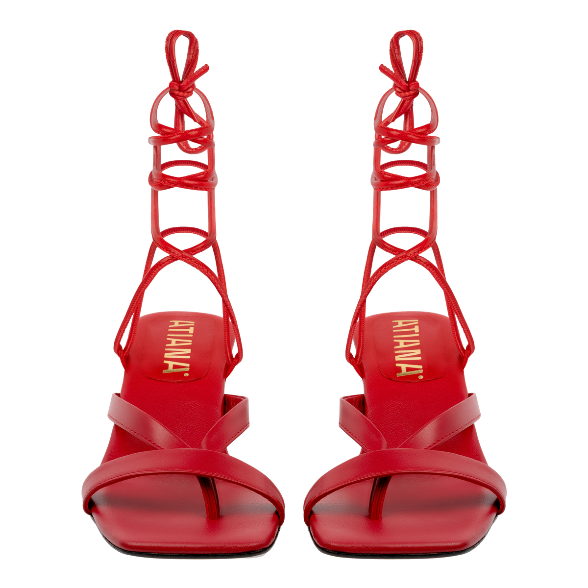Atiana - Ying Yang - Women&#39;s red Leather Mules at The Nowhere Nation