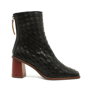 Alohas West Braided leather ankle boot side