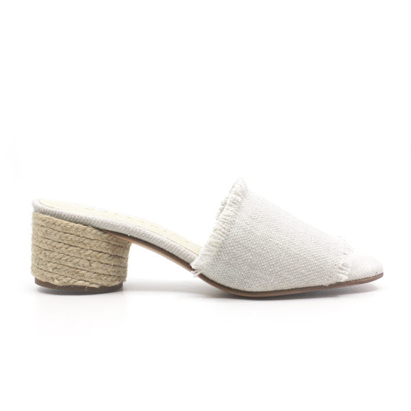 Baltarini Clera Soft Grey Linen mule side