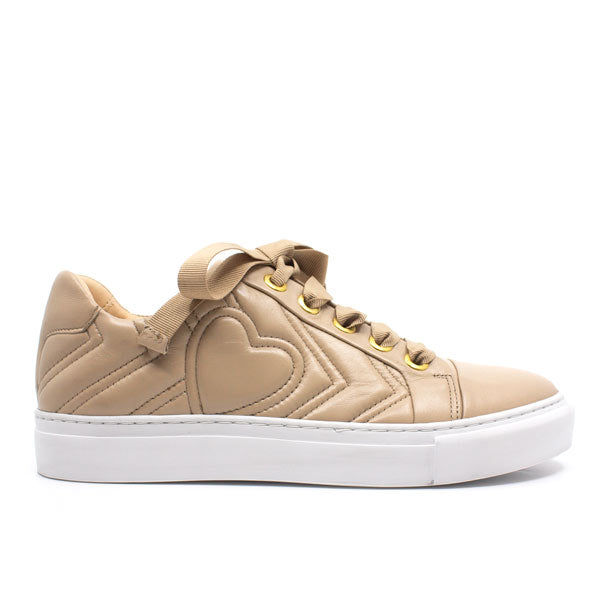 Billi-Bi A1460 beige quilted leather sneaker side view
