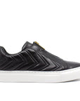 Billi-Bi A1461-black sneaker with zip side view 