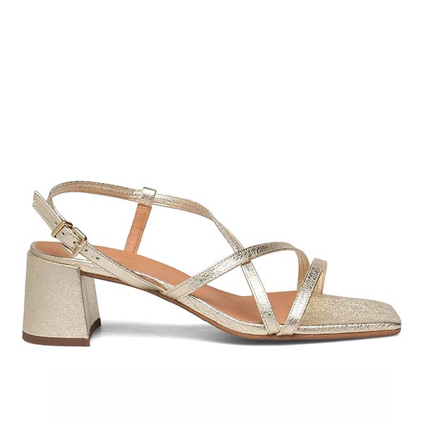 2053 Gold | Mid heel sandal