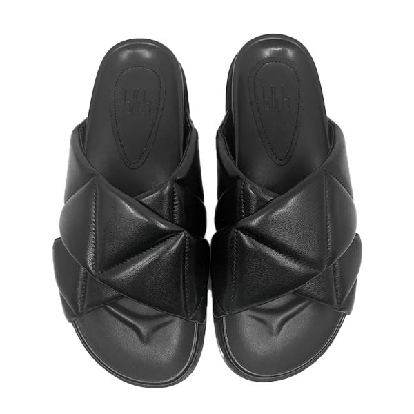 Billi Bi A1556 black leather slides