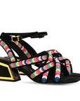 Kat Maconie Chima Multi-coloured mid heel angle