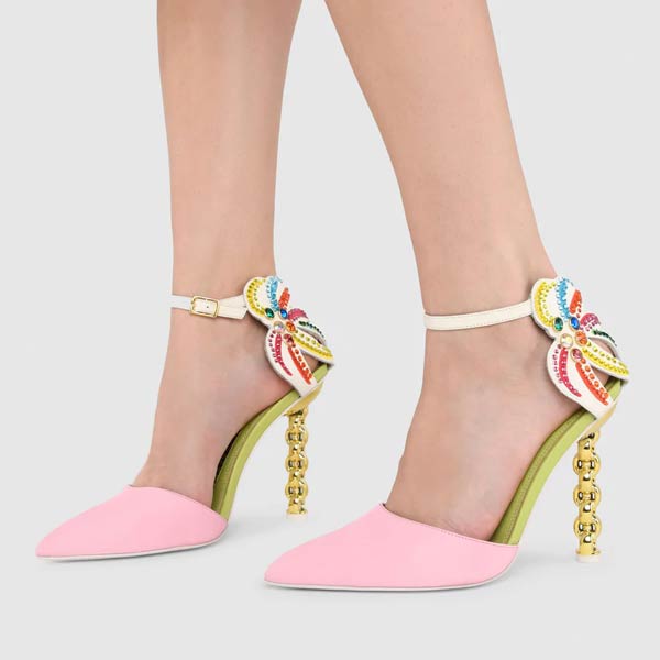 Ezili | Pink embellished pump