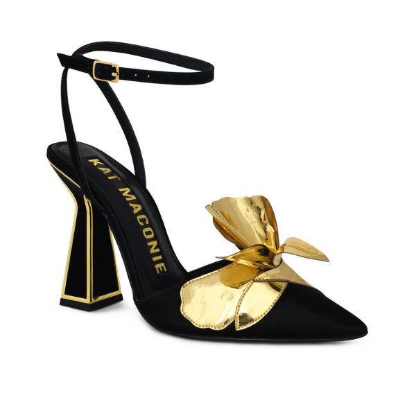 Kat Maconie Rafi Black High heel pump angle