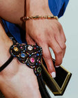 Prism Stud Bead Bracelet / Anklet | 18ct gold plated