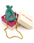 Kat Maconie prism stud short necklace gold with box and dust bag 