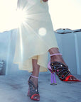Kat Maconie Raya wild rose/multi embellished heels