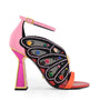 Kat Maconie Raya wild rose/multi embellished heels 