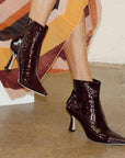 Antonieta Burgundy Patent | Pointed ankle boot