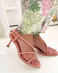 Seren | Pink Leather Sandal