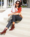 Lola Cruz Patent leather ankle boot lifestyle 5