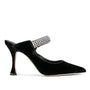 Bofu Black | Velvet high heel pump
