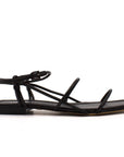 Lola Cruz Kito Black strappy leather sandal