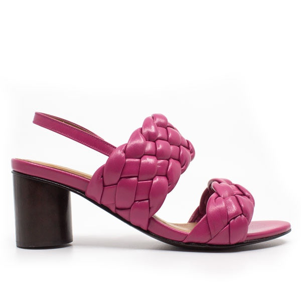 Paula Raspberry | Leather sandal