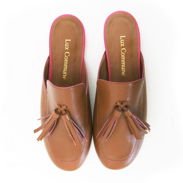 Lux Commune renata caramel loafer top view