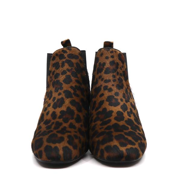 Dora by Mi/Mai Mid heel, leopard print, ankle boot front