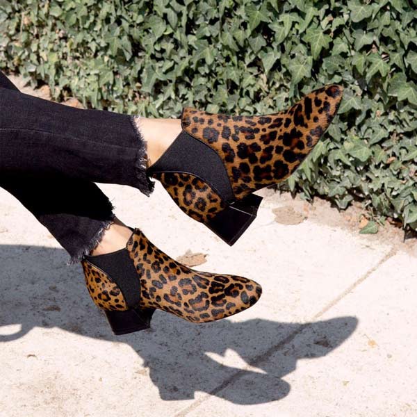 Dora by Mi/Mai Mid heel, leopard print, ankle boot lifestyle